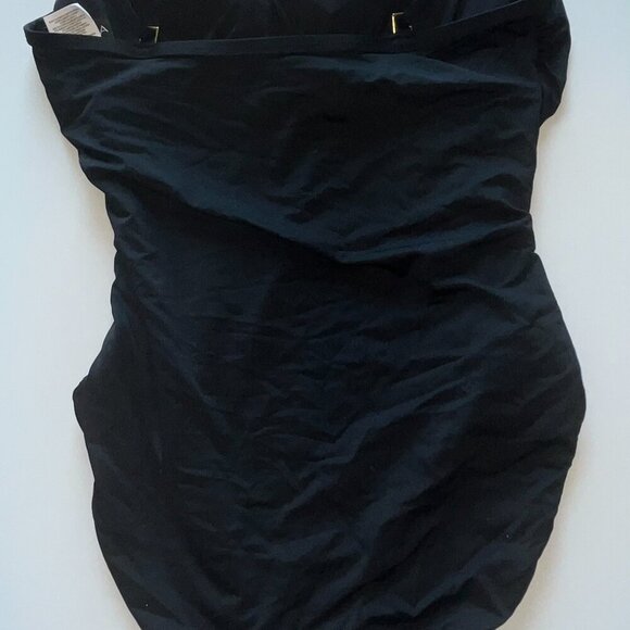 La Blanca Twist Front One-Piece Swimsuit in Black Size 12 - Picture 3 of 4
